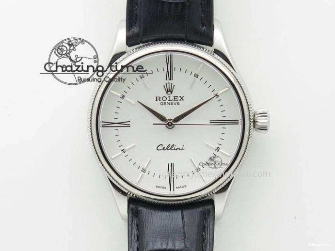 KZF Best Transparent on Phantomlab Rubber Edition VR3135 Dial Blue Light Strap White Submariner 0219